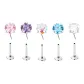 [Single]3mm White Diamond Stud Earrings (Medical Titanium Alloy)