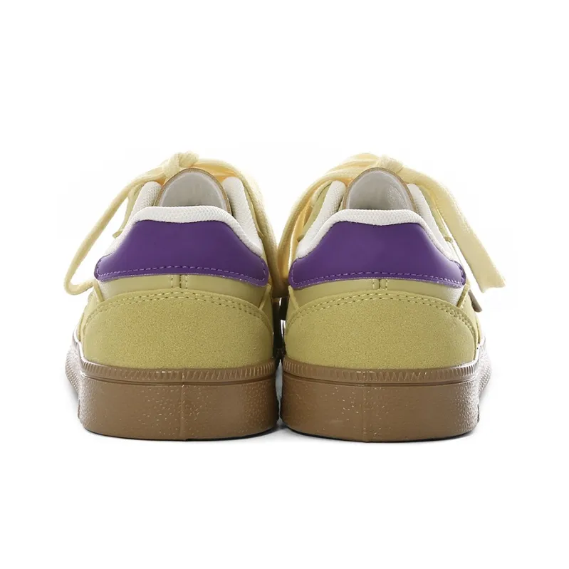 The New Age Family Low Top Skateboard Shoes Women's Yellow-3