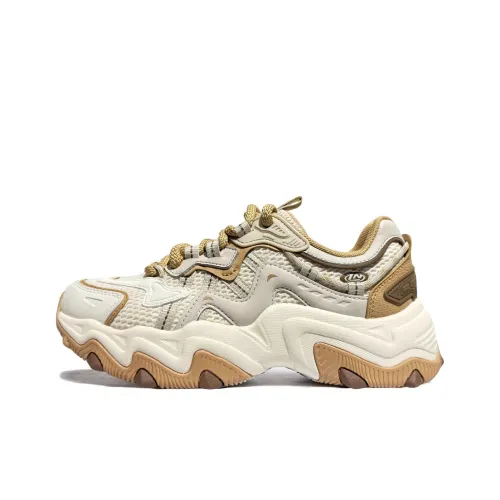 LiNing Cat's Claw Lite 2 Slip Resistant Height Increasing Low Top Casual Shoes Women's Ecru