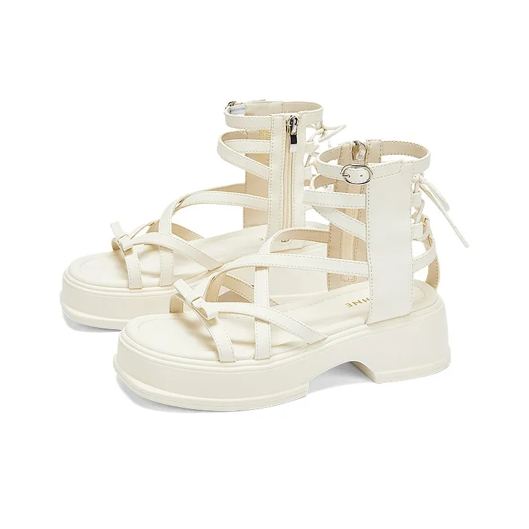 DAPHNE Roman Sandals Women's Ecru-4