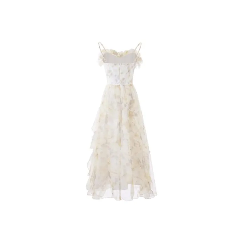 Mu Xiao Xin Slip Dresses Women's Light Yellow-1