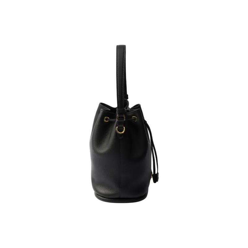 PRADA Calfskin Bucket Bag, Shoulder Bag, Handbag Mini Women's Black-2