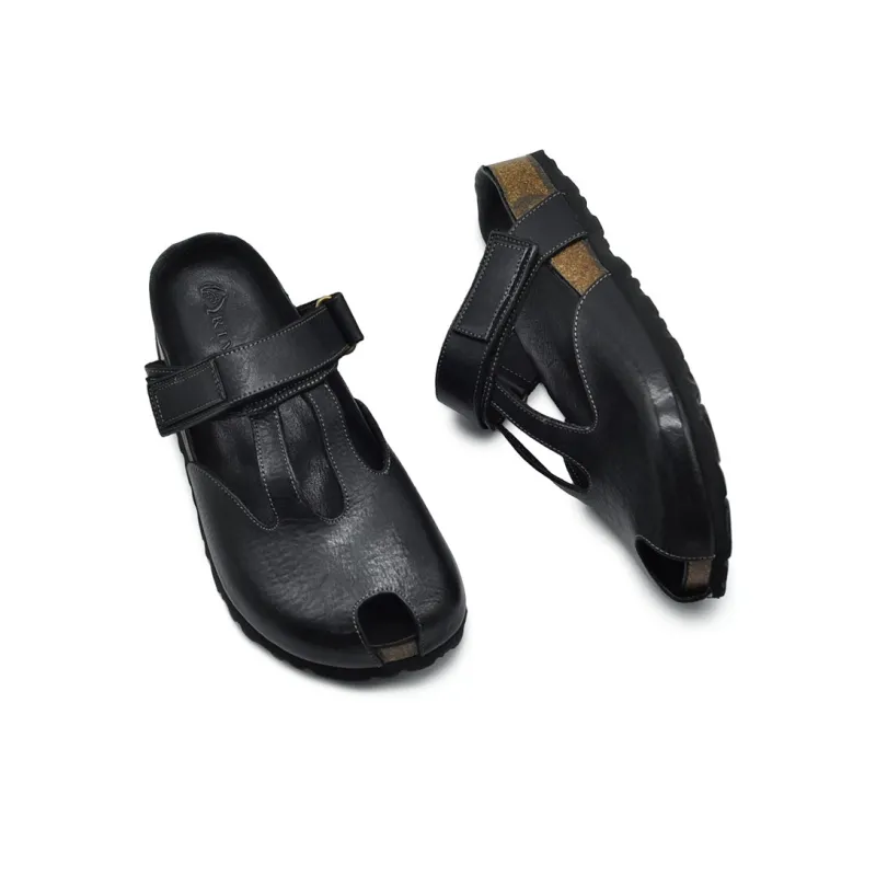 ARTMU Rubber Sole Quick Dry Closed Toe Slippers Women's Black-5