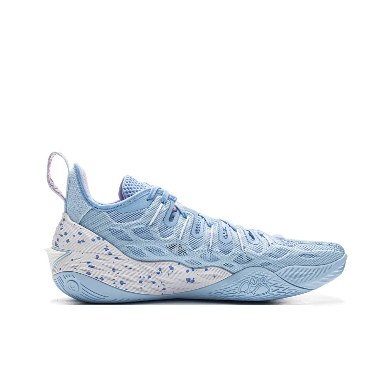 LiNing Buckets Shock Absorbers Slip Resistant Breathable Low Top Basketball Shoes Men's Blue-1