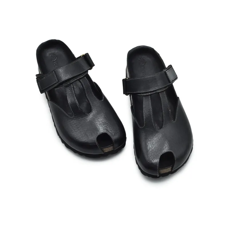 ARTMU Rubber Sole Quick Dry Closed Toe Slippers Women's Black-4