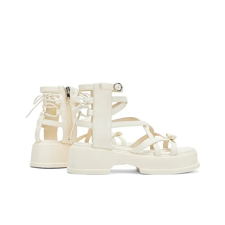 DAPHNE Roman Sandals Women's Ecru-6