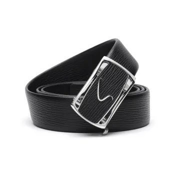 Satchi Cow Leather Belts Men's Black 3.4cm