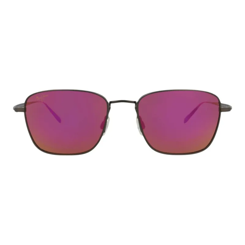 Maui Jim Acetate Metal Titanium Square Sunglasses Unisex Black-1