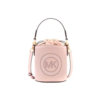 MICHAEL KORS Aidy Cow Leather Bucket Bag Handbag Shoulder Bag Crossbody Bag Small Size Women's Soft Pink