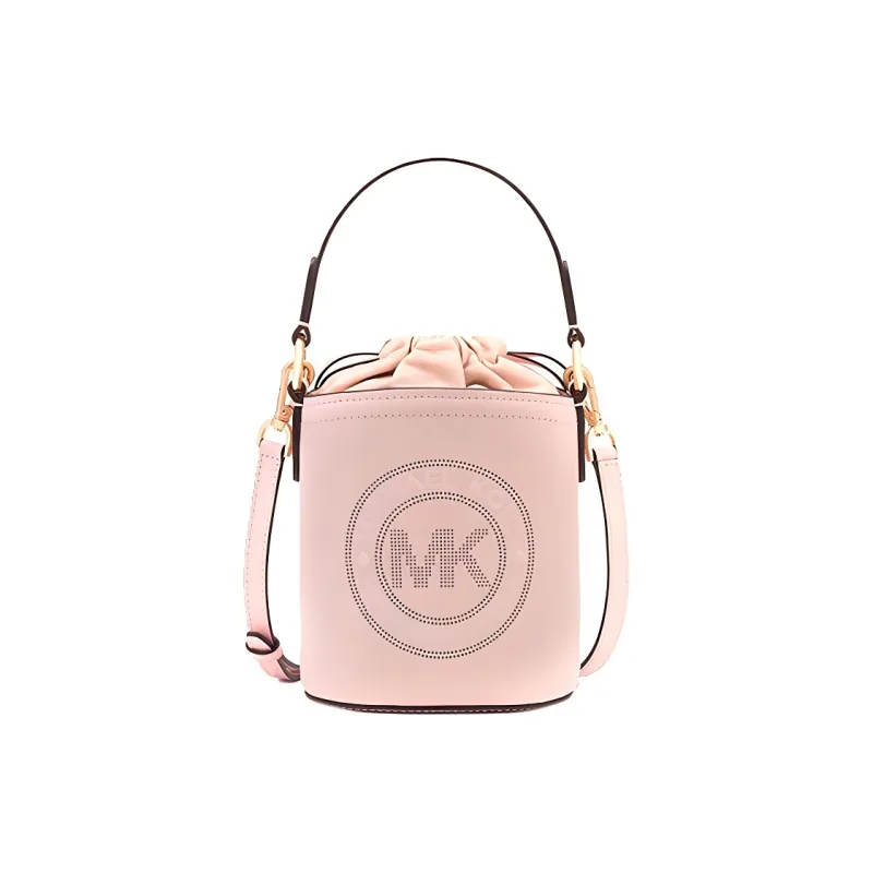 MICHAEL KORS Aidy Cow Leather Bucket Bag Handbag Shoulder Bag Crossbody Bag Small Size Women's Soft Pink-0