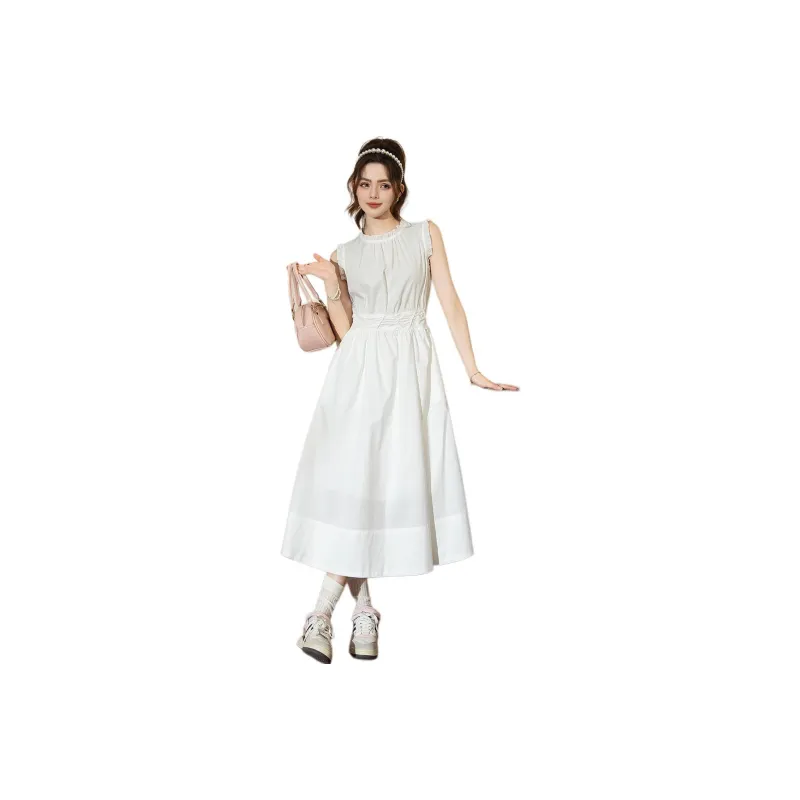FAWENXIANGZI Summer Sleeveless Dress Straight Women's-0