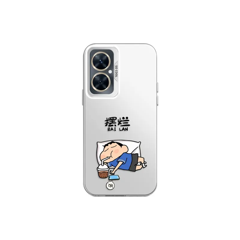 YICAIJIA Matte Material Slacking Off Shin Chan Y1 Phone Cases Compatibility With MVMOM 20/30 Trendy And Cool-7