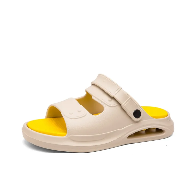 NANJIREN Beach Sandals Men White/Khaki/Navy Blue-5
