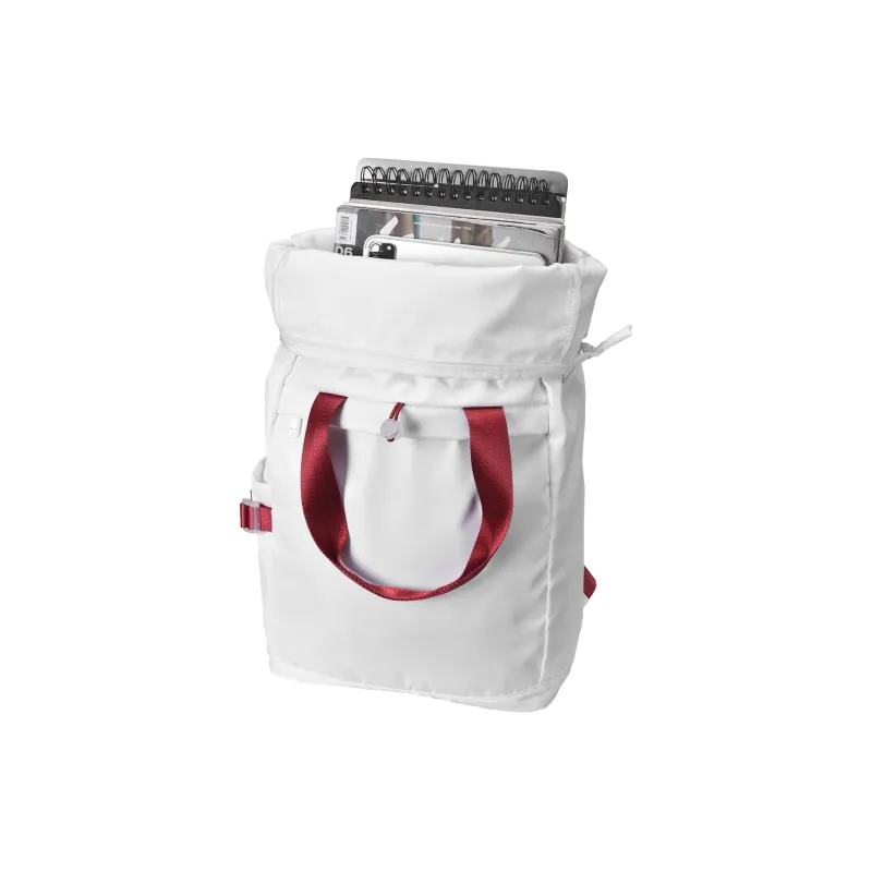 DRACONITE Polyester Backpack Regular Unisex Red And White Two Tone-3