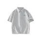 [Ice Silk Sunscreen Shirt]Space Gray (Ho Letter Letter Chest Mark)