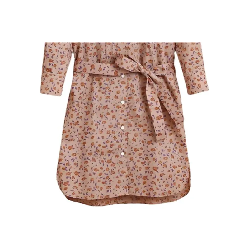 Burberry Long Sleeved Dress Women's Pink-4