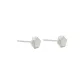 Large Brushed Silver 1 Pair ED65D
