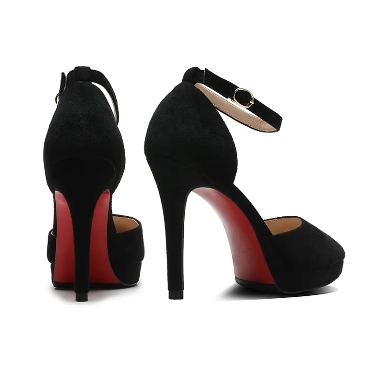 GOSO Slim Heel High Heels Women's Black-2