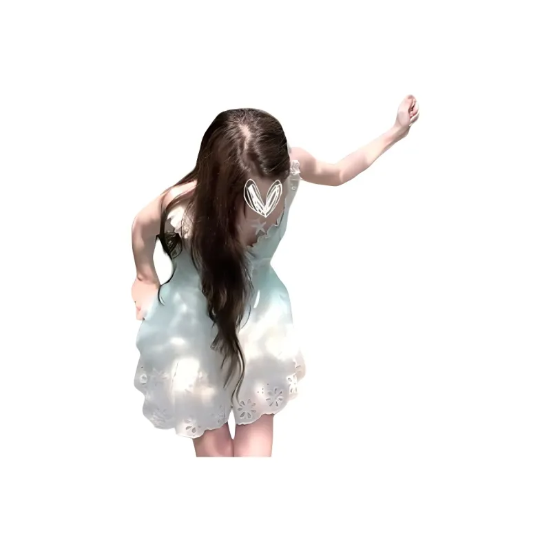 Dior Beauty Slip Dresses Women's Ice Light White Green-5