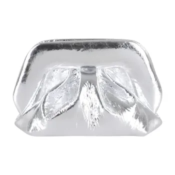 THEMOIRE GEA Polyurethane Clutch Women's Silver