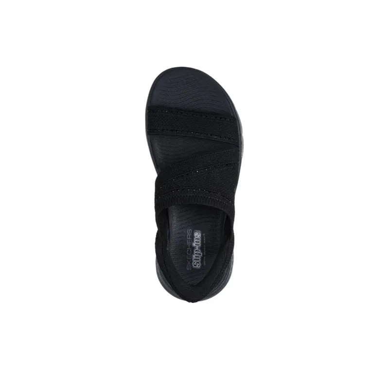 Skechers GOWALK One Strap Sandals Women's Black-3