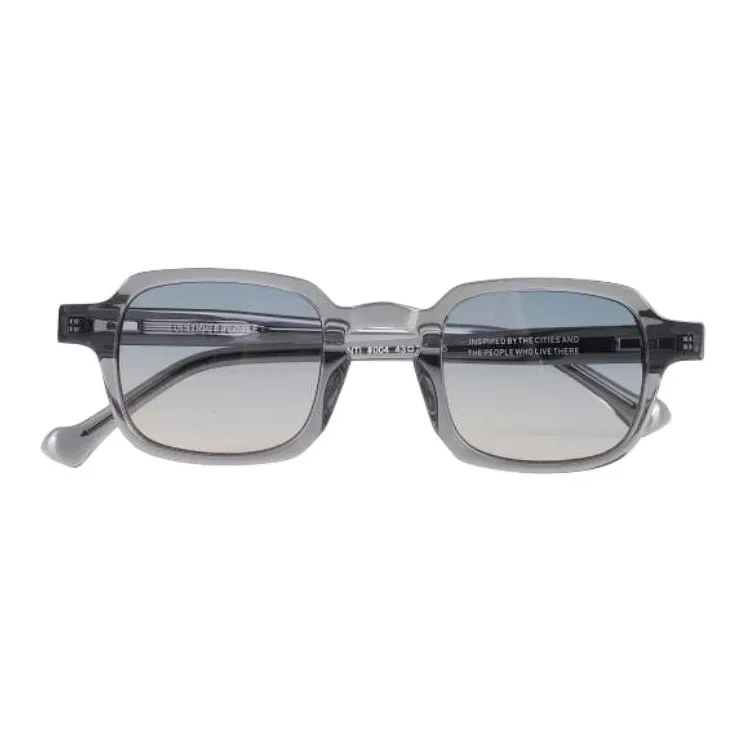 District Vision Acetate Metal Square Sunglasses Unisex Blue-0