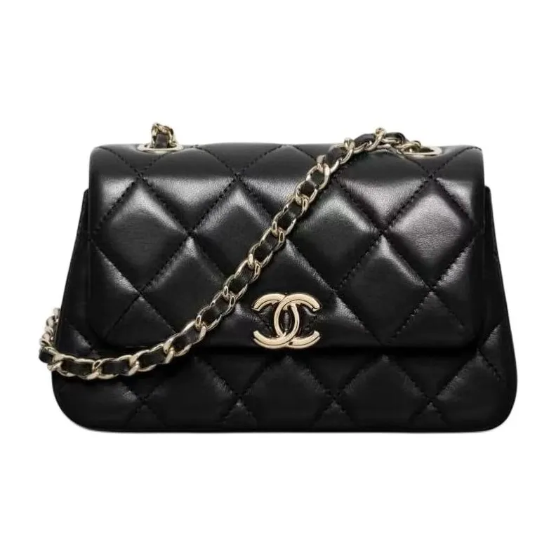 CHANEL Leather Crossbody Bag, Shoulder Bag Women's Black-0