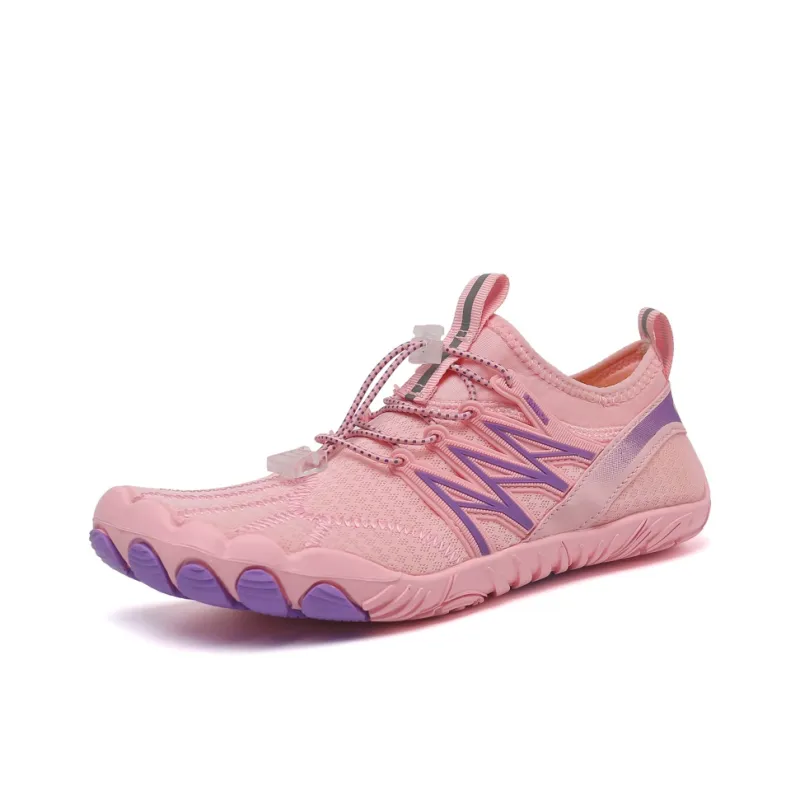 GESENLANG Slip Resistant, Abrasion Resistant, And Balanced Low Top Casual Shoes Women's Pink Purple-1