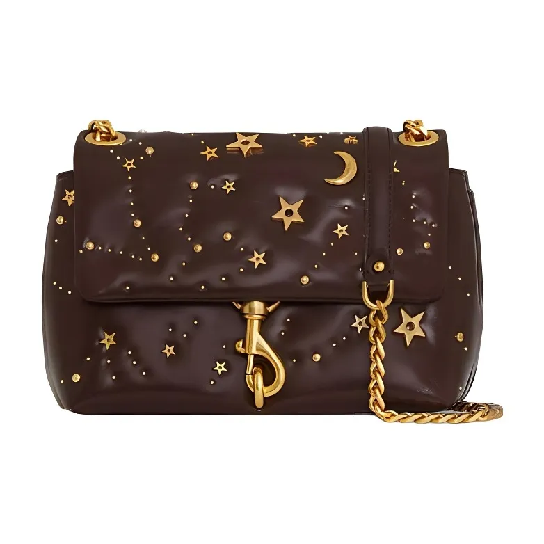 REBECCA MINKOFF Edie Polyurethane Shoulder Bag Crossbody Bag Women's Dark Brown-0