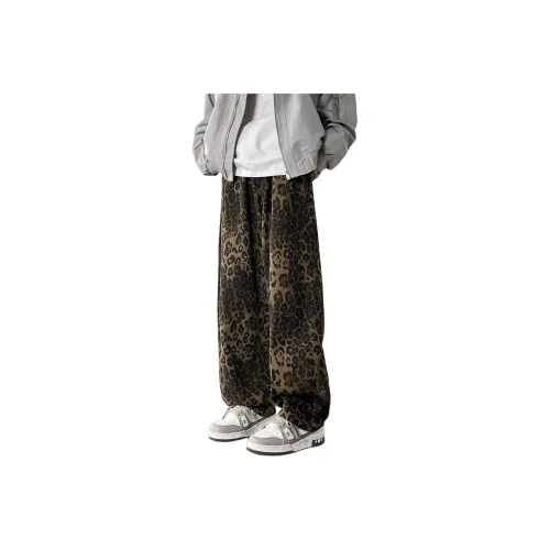 FRQ Jeans Unisex Leopard Print