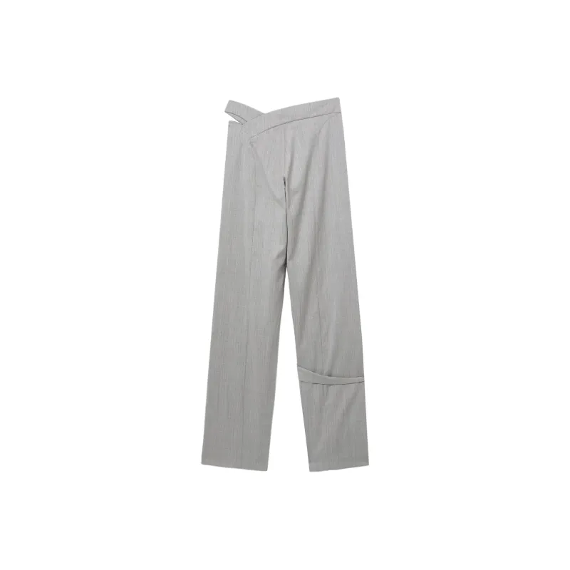 HELIOT EMIL Wool Asymmetric Trousers-1