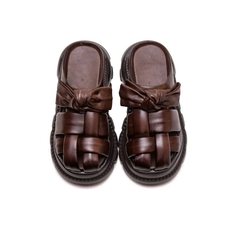 Jay Rubber Sole Woven Abrasion Resistant Closed Toe Slippers Women's-15