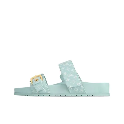 LOUIS VUITTON Bom Dia Slide Slippers Women's Gaga