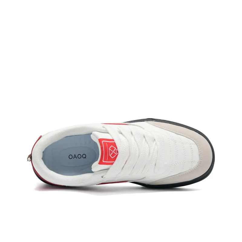 OAOQ Cushioning, Abrasion Resistant, Lightweight, Breathable, Height Increasing Low Top Skateboard Shoes Unisex-10