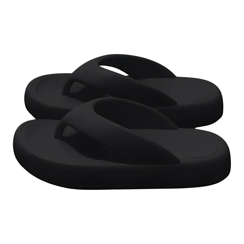 LUNNIFEIYA Flip Flops Summer Platform Squashy And Bouncy Feeling Slip Resistant Odor Resistant Soft Clip Foot Slippers-5