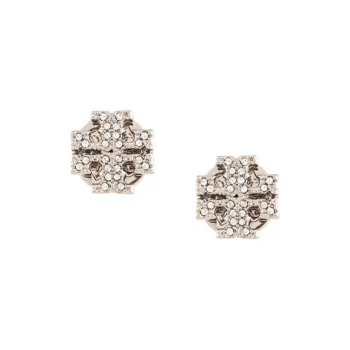 TORY BURCH Brass, Crystal Stud Earrings Unisex Gold