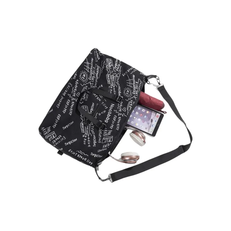 VIHUS Canvas Shoulder Bag, Crossbody Bag, Handbag Regular Unisex Black-3