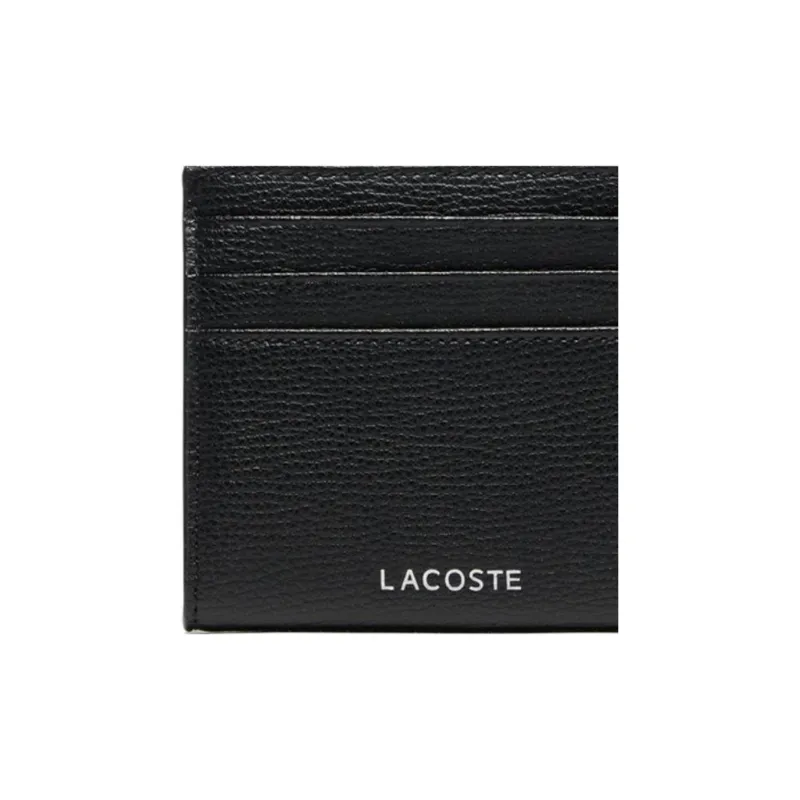 LACOSTE Cow Leather Wallet Men's Black-3