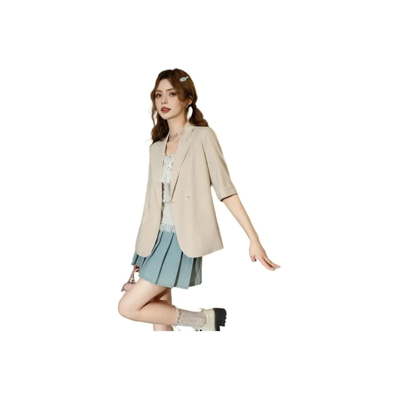 FAWENXIANGZI Summer Business Suit Loose Fit Women's-0