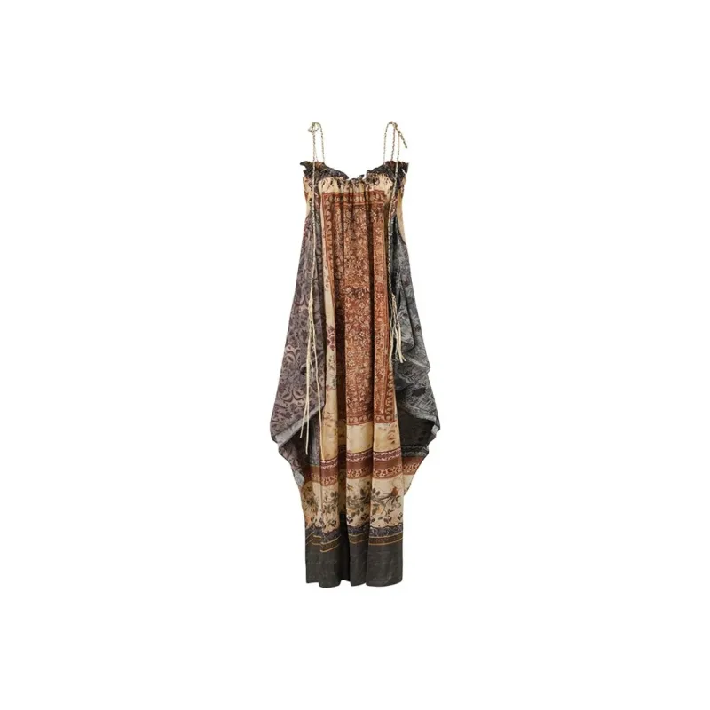 INTO THE EAST Abstract pattern Midi Dress-1
