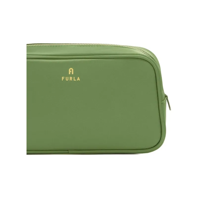 Furla Nylon Clutch Makeup Bag Extra Large Women's Ivy Green-4