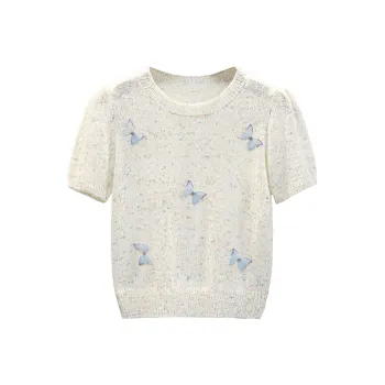 TOUCH Knitwear Women's Blue With White Lettering