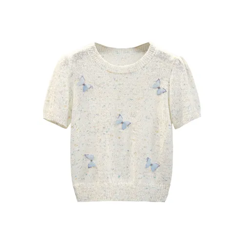 TOUCH Knitwear Women's Blue With White Lettering
