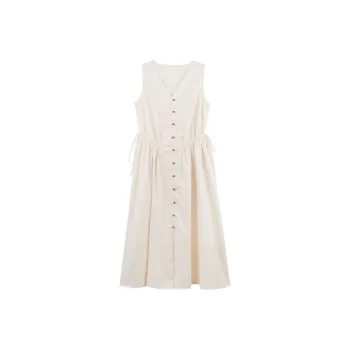 Migu Sleeveless Dresses Women's Beige Apricot