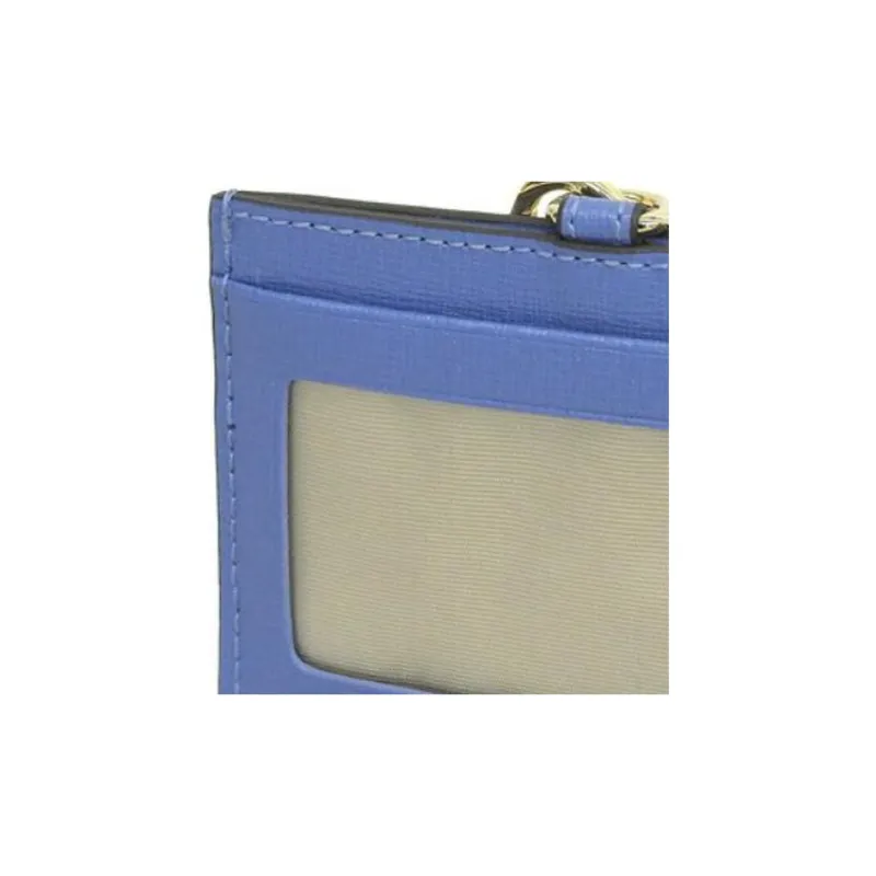 Furla Linda Leather Card Holder Small Size Women's Blue-4
