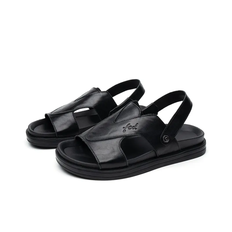 FED Beach Sandals Men Black-2