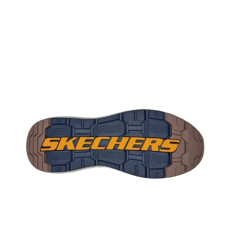 Skechers Neville Calhan Slip Resistant Low Top Casual Shoes Men's Blue-4