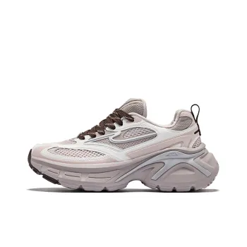 Erke Hongyu 2.0 Breathable And Wear resistant Low Top Chunky Sneakers Women's Painted Gray Pearl Milk Tea