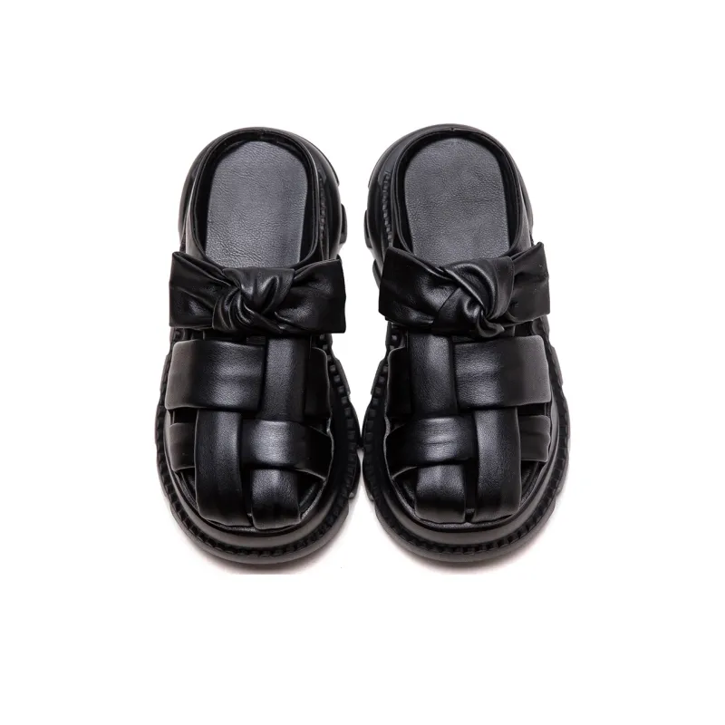 Jay Rubber Sole Woven Abrasion Resistant Closed Toe Slippers Women's-11