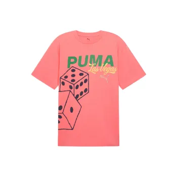 PUMA GraphicEssentials Wardrobe Essentials Las Vegas T Shirt Men's Pink